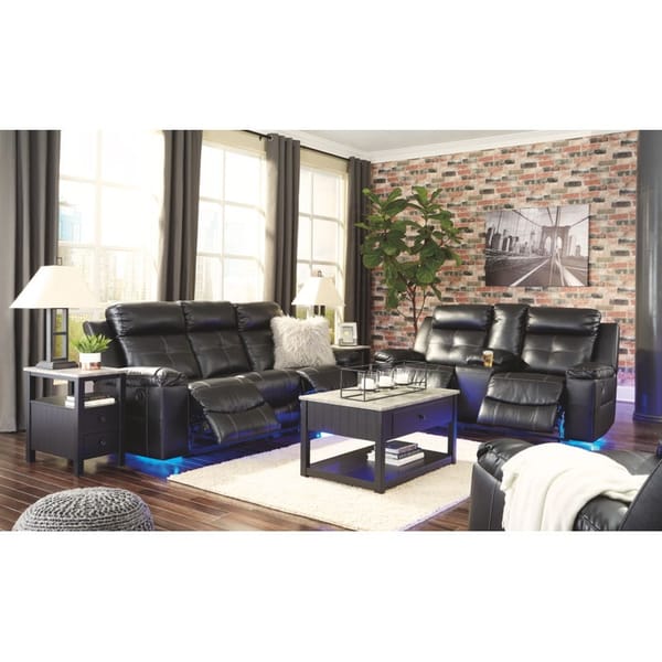 Ashley Living Room Kempten Reclining Loveseat with Console 8210594