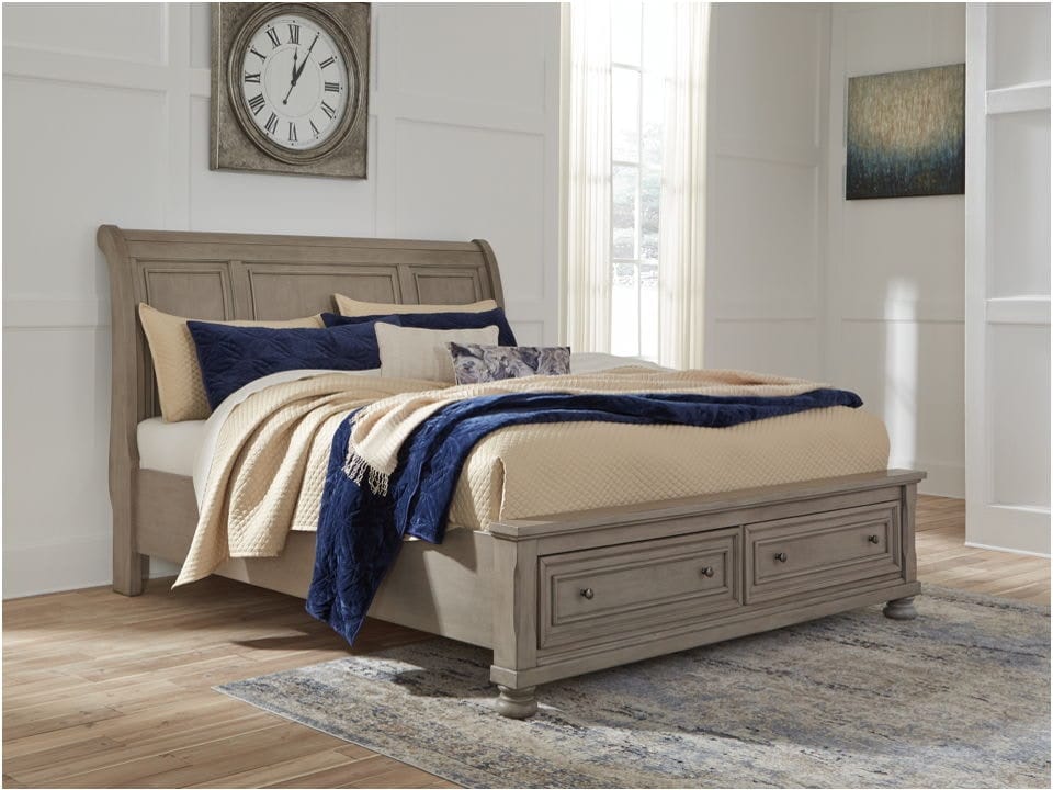Ashley Bedroom Queen Sleigh Storage Bed B733-77-74-98