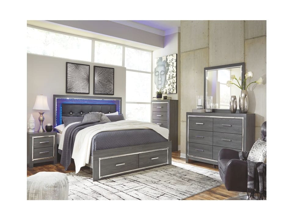 Ashley Bedroom 8 Piece King Storage Bed Set B214-31-36-46-58-56S-97-92-2