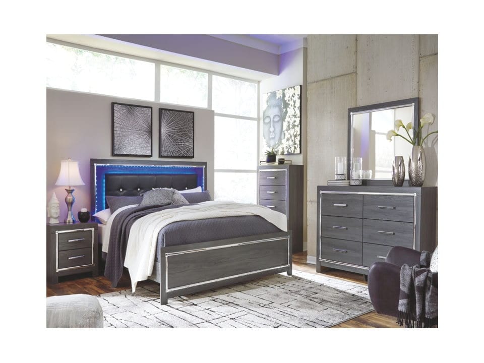 Ashley Bedroom 5 Piece King Panel Bed Set B214-31-36-58-56-97