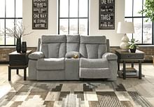 Ashley Living Room Mitchiner Reclining Loveseat with Console 7620494