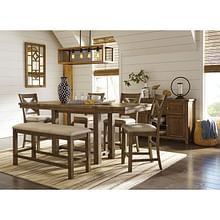 Ashley Moriville 6 Piece Rectangular Counter Dining Set - Portland, OR | Key Home Furnishings