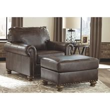 Ashley Living Room Chair with Ottoman 80505-20-14
