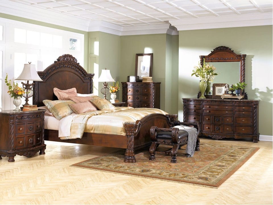 Ashley Bedroom 7 Piece Queen Panel Bed Set B553-131-36-157-254-196-193-2