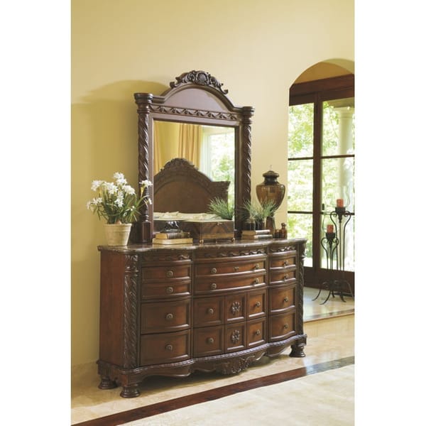 Ashley Bedroom 7 Piece California King Panel Bed Set B553-131-36-158-256-194-193-2