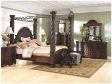 Ashley Bedroom 10 Piece California King Poster Bed with Canopy set B553-131-36-46-172-151-162-150-195-193-2