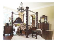 Ashley Bedroom 8 Piece California King Poster Bed with Canopy set B553-131-36-46-172-151-162-150-195