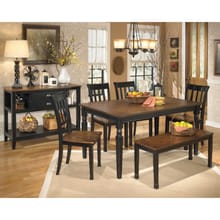 Ashley Owingsville 6 Piece Rectangular Dining Set - Portland, OR | Key Home Furnishings