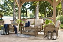 Ashley Outdoor/Patio 4 Piece Lounge Set P345-035-820