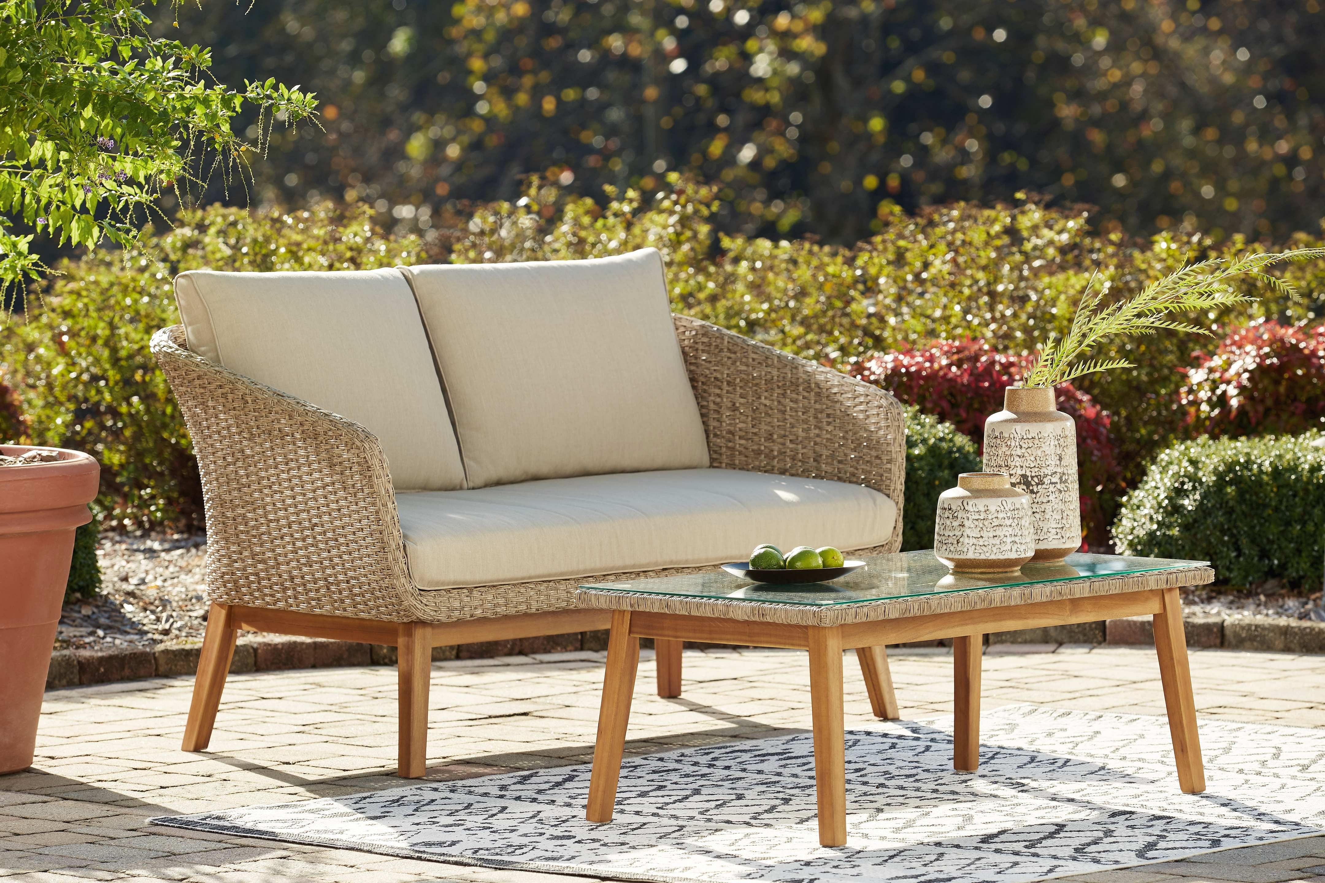 Living Room Living Room Sets Ashley OutdoorPatio 4 Piece Lounge Set  P350-035-820 at iStyle Furniture Store