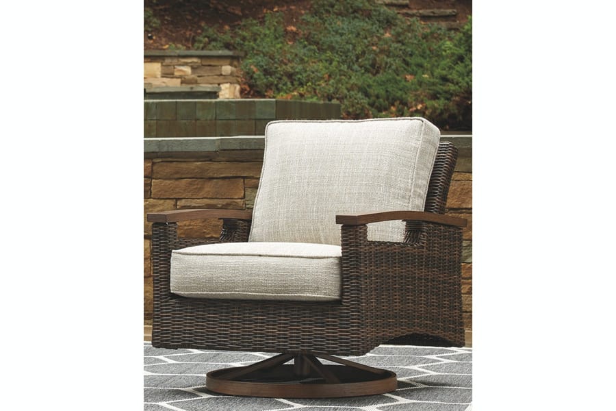 Ashley Outdoor/Patio Paradise Trail Swivel Lounge Chair (QTY 2) P750-821