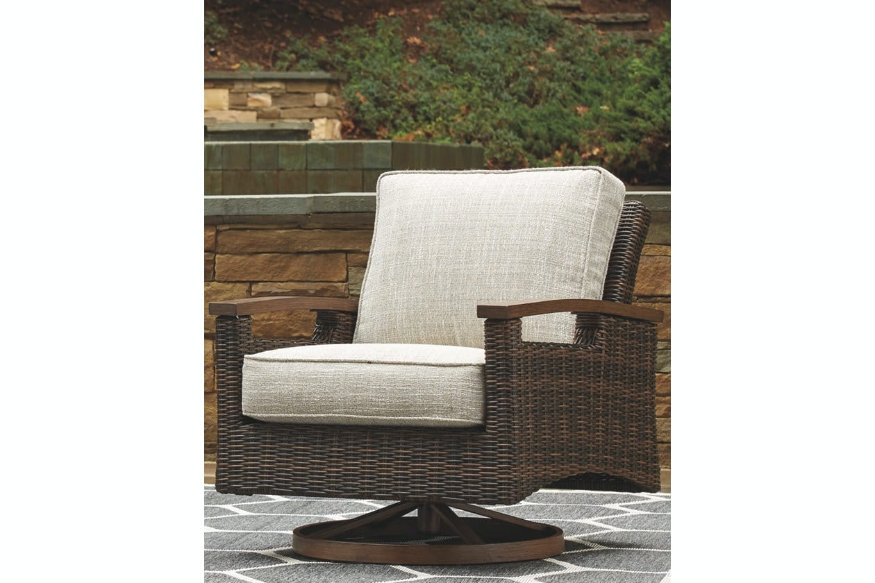 Ashley Outdoor/Patio Paradise Trail Swivel Lounge Chair (QTY 2) P750-821