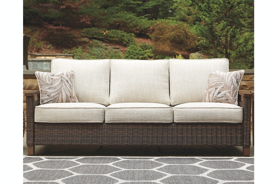 Ashley Outdoor/Patio Paradise Trail Sofa with Cushion P750-838