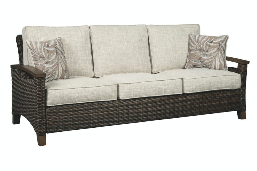 Ashley Outdoor/Patio Paradise Trail Sofa with Cushion P750-838