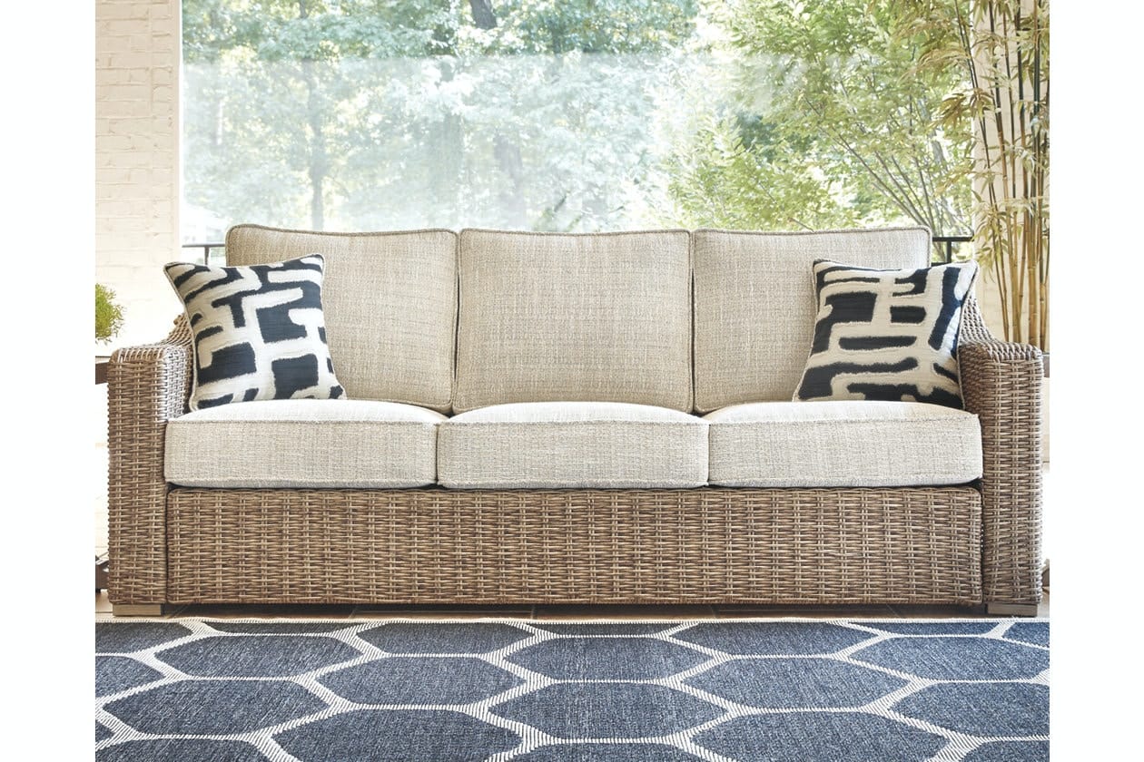 Ashley Outdoor/Patio Beachcroft Sofa with Cushion P791-838