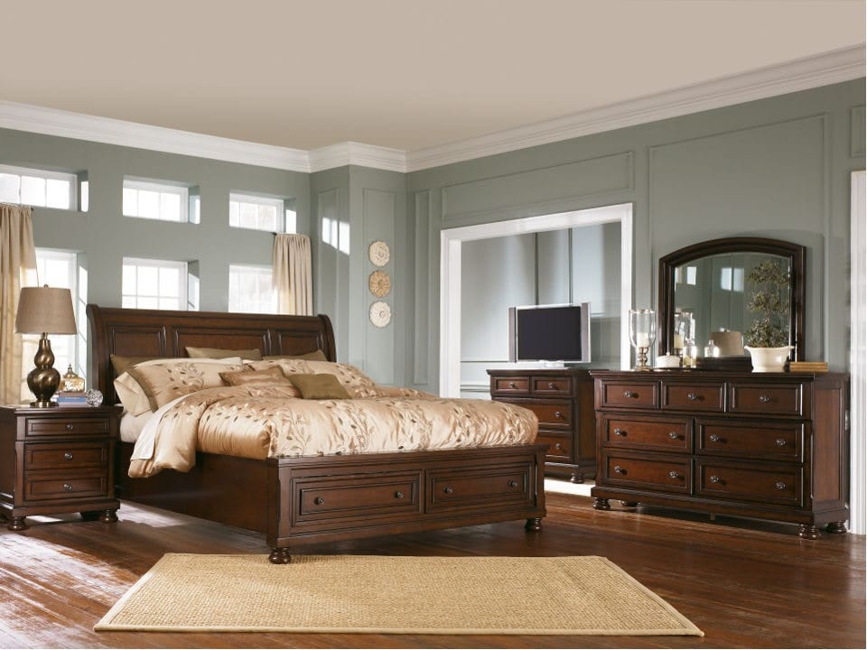 Ashley Bedroom 8 Piece California King Sleigh Bed Set B697-31-36-39-78-76-95-92-2