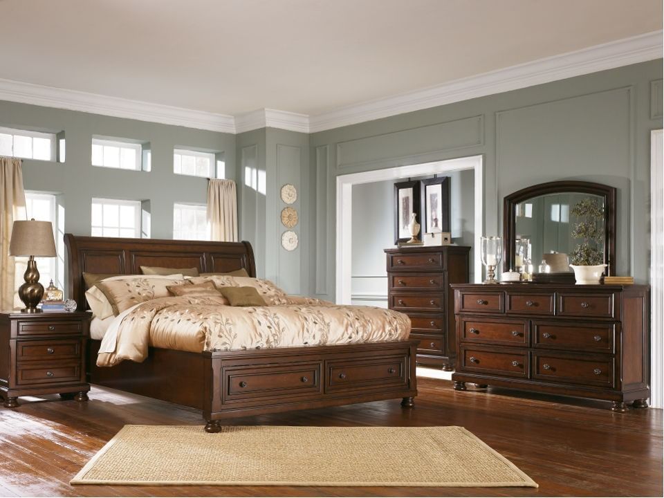 Ashley Bedroom 8 Piece California King Sleigh Bed Set B697-31-36-46-78-76-95-92-2