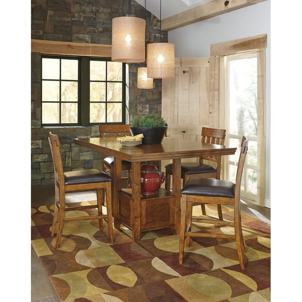 Ashley Ralene 5 Piece Rectangular Counter Dining Set - Portland, OR | Key Home Furnishings