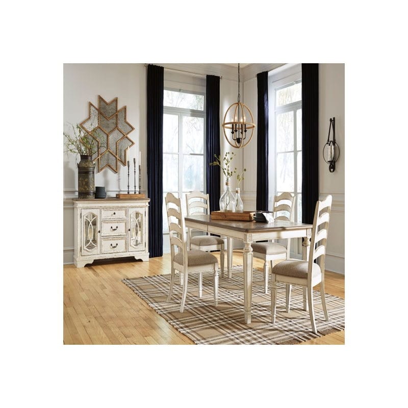 Ashley Dining Room 6 Piece Rectangular Dining Room Extension Table Set D743-45-01-4-60