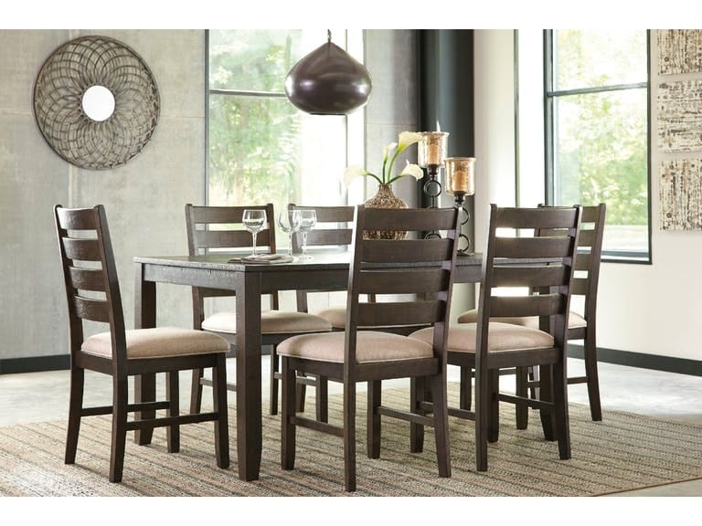Ashley Dining Room Rokane Dining Table and Chairs (Set of 7) D397-425