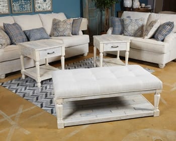 Ashley Living Room Shawnalore Coffee Table Ottoman T782-21