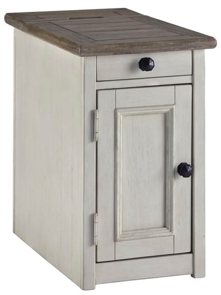 Ashley Living Room Bolanburg Chairside End Table with USB Ports and Outlets T637-7