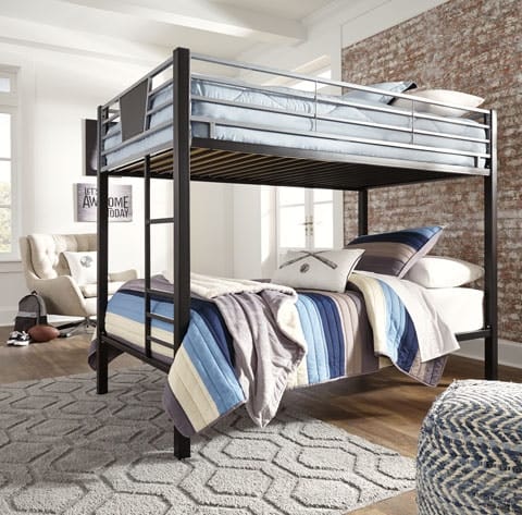 Ashley Youth Dinsmore Twin over Twin Bunk Bed with Ladder B106-59