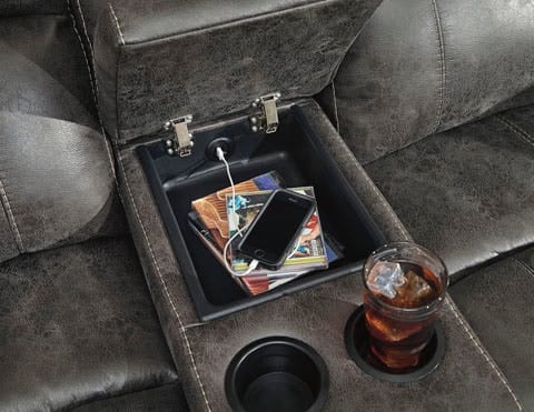 Ashley Living Room Dunwell Power Reclining Loveseat with Console 5160118