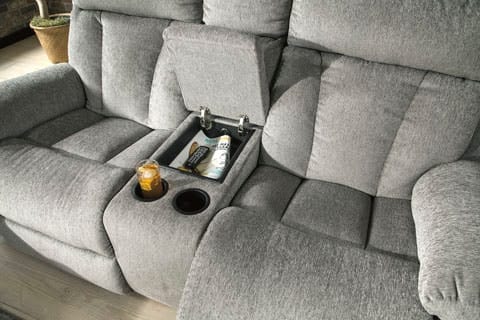 Ashley Living Room Mitchiner Reclining Loveseat with Console 7620494