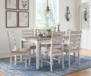 Ashley Dining Room Skempton Dining Table and Chairs (Set of 7) D394-425