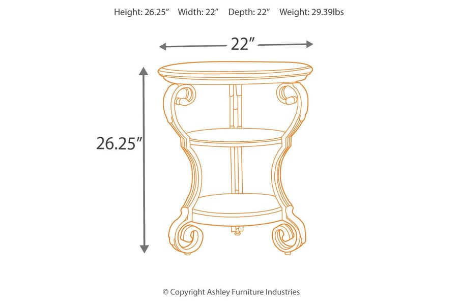 Ashley Living Room Nestor Chairside End Table T517-7