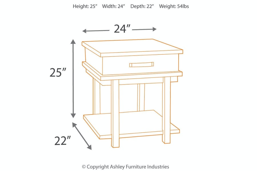 Ashley Living Room Stanah End Table T892-3