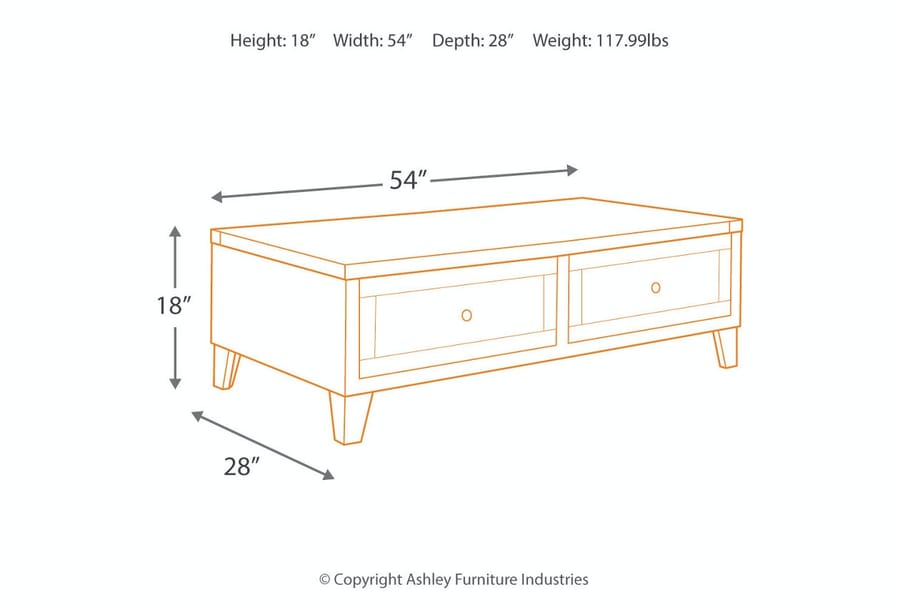 Ashley Living Room Chazney Coffee Table with Lift Top T904-9