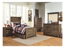 Ashley Bedroom 8 Piece Twin Panel Bed with Trundle Storage Box Set B446-21-26-53-52-83-60-B100-11-91-2