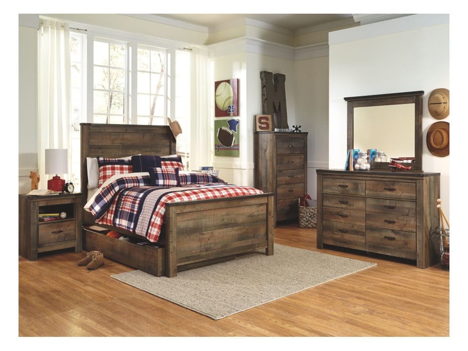 Ashley Bedroom 7 Piece Full Panel Bed with Trundle Storage Box Set B446-21-26-87-84-86-60-B100-12
