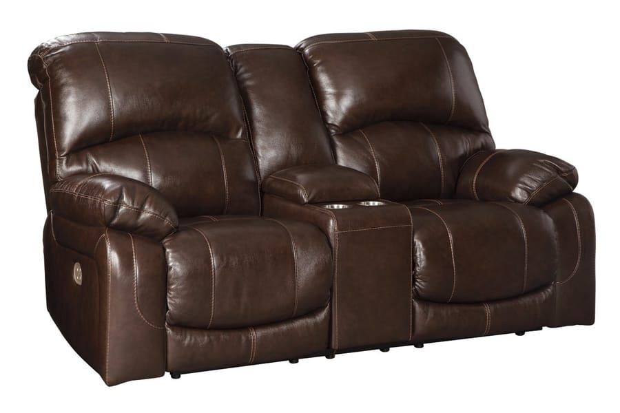 Ashley Living Room Hallstrung Power Reclining Loveseat with Console U5240218