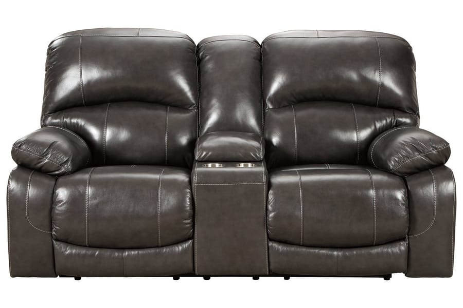Ashley Living Room Power Reclining Loveseat Console Adjustable Headrest U5240318