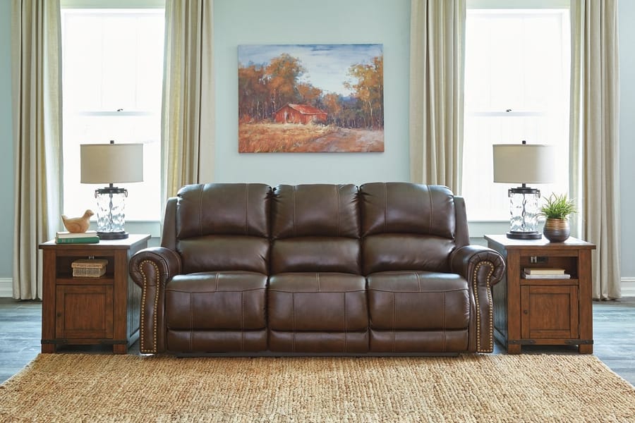 Ashley Living Room Power Reclining Sofa with Adjustable Headrest U8460415