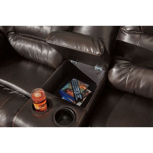 Ashley Living Room Double Reclining Loveseat and Console 7930794