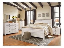 Ashley Bedroom 6 Piece King Panel Bed Set B267-31-36-46-58-56-99