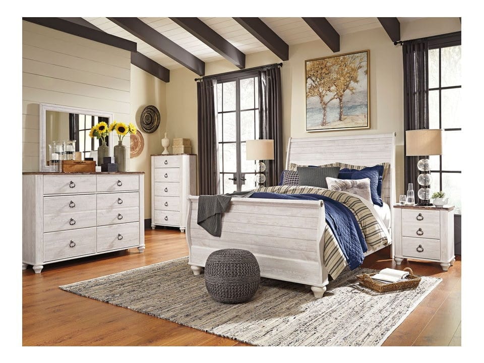 Ashley Willowton 6 Piece Queen Bed Set - Portland, OR | Key Home Furnishings