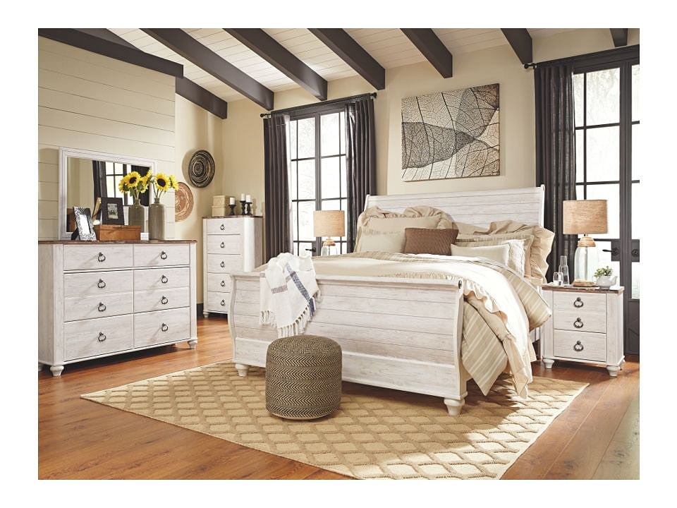 Ashley Willowton 8 Piece King Bed Set - Portland, OR | Key Home Furnishings