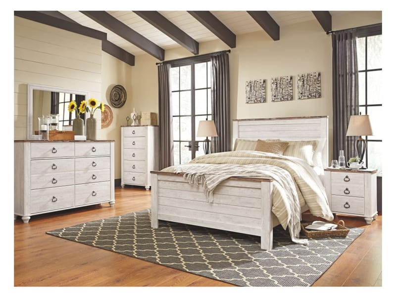 Ashley Willowton 7 Piece Queen Bed Set - Portland, OR | Key Home Furnishings