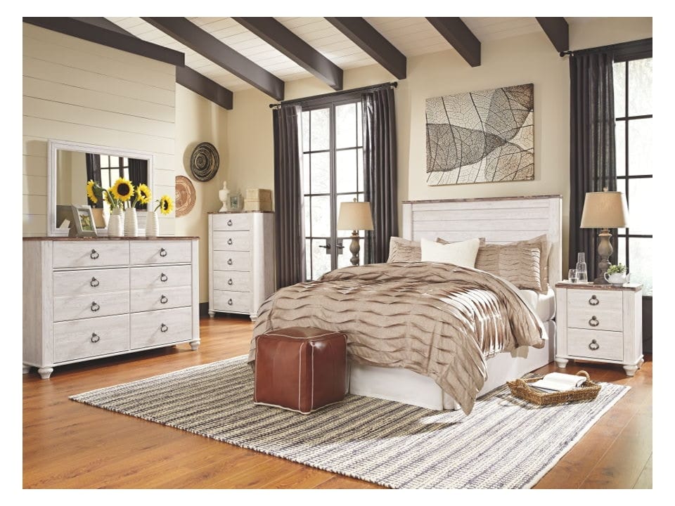Ashley Willowton 5 Piece Queen Bed Set - Portland, OR | Key Home Furnishings
