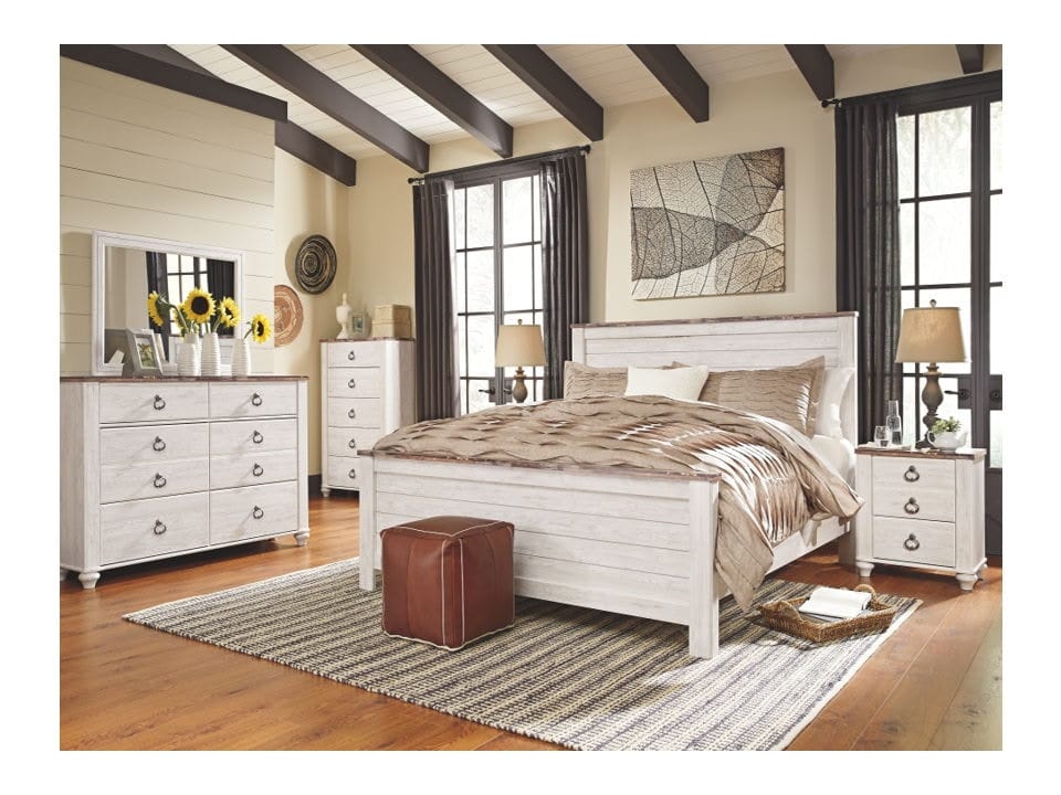 Ashley Bedroom 5 Piece King Panel Bed Set B267-31-36-58-56-99