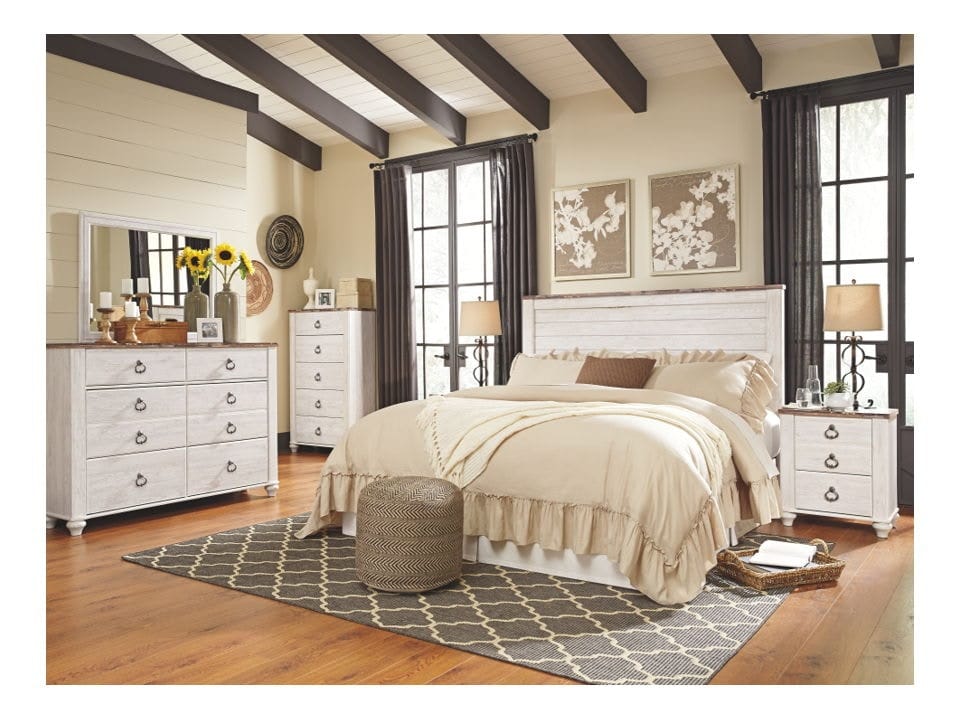 Ashley Bedroom 3 Piece King Panel Headboard Set B267-31-36-58
