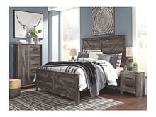 Ashley Bedroom 5 Piece King Crossbuck Panel Bed Set B440-58-56-99-92-2