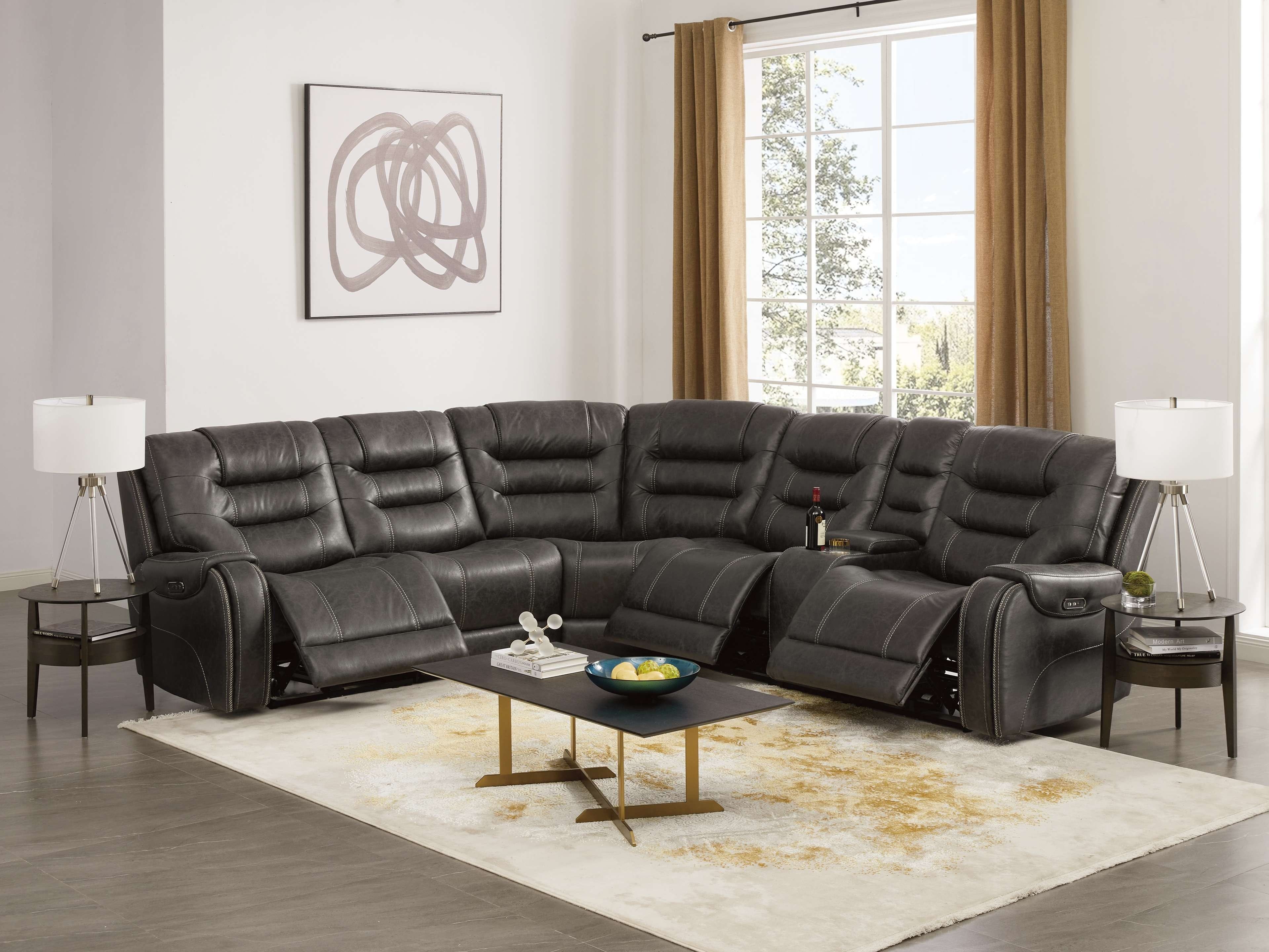 Ashley Living Room Power Reclining Sectional 73108-58-57-31-77-46-62