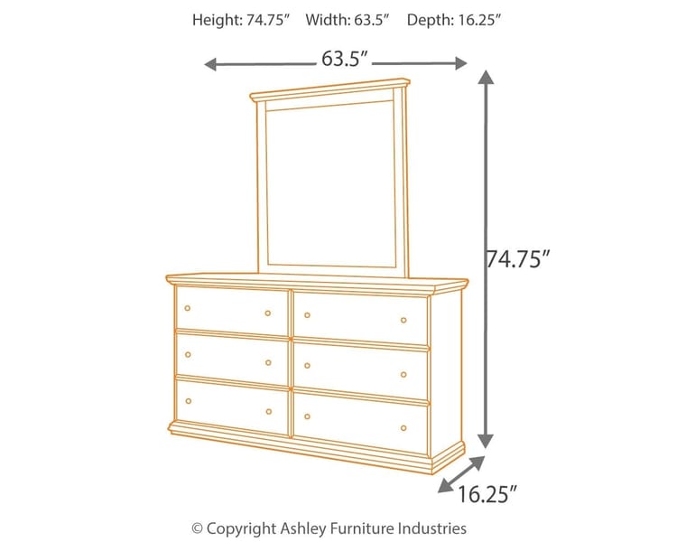Ashley Bedroom 4 Piece Queen Panel Bed Set B138-31-36-57-B100-31