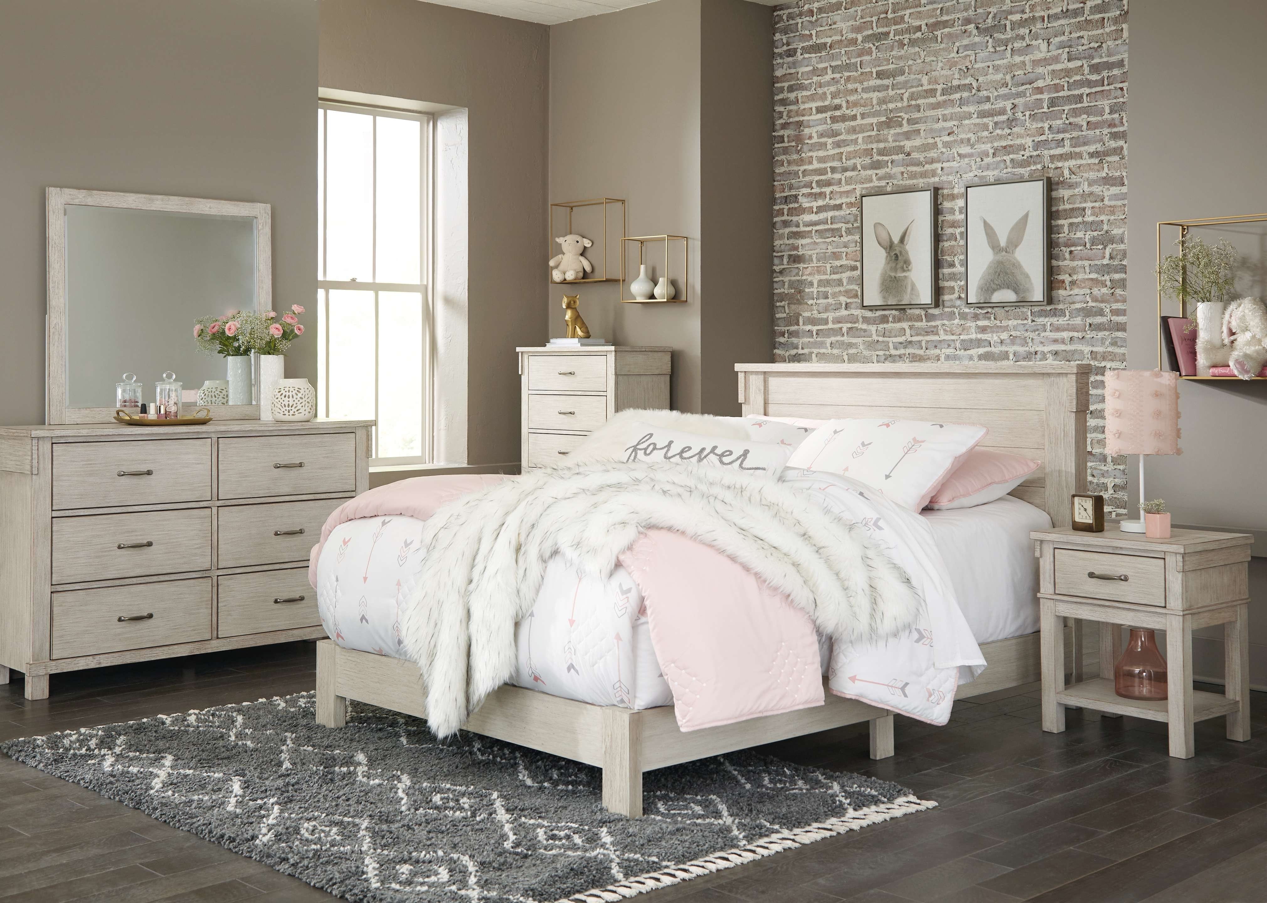 Ashley Bedroom 4 Piece Full Panel Bed Set B434-31-...